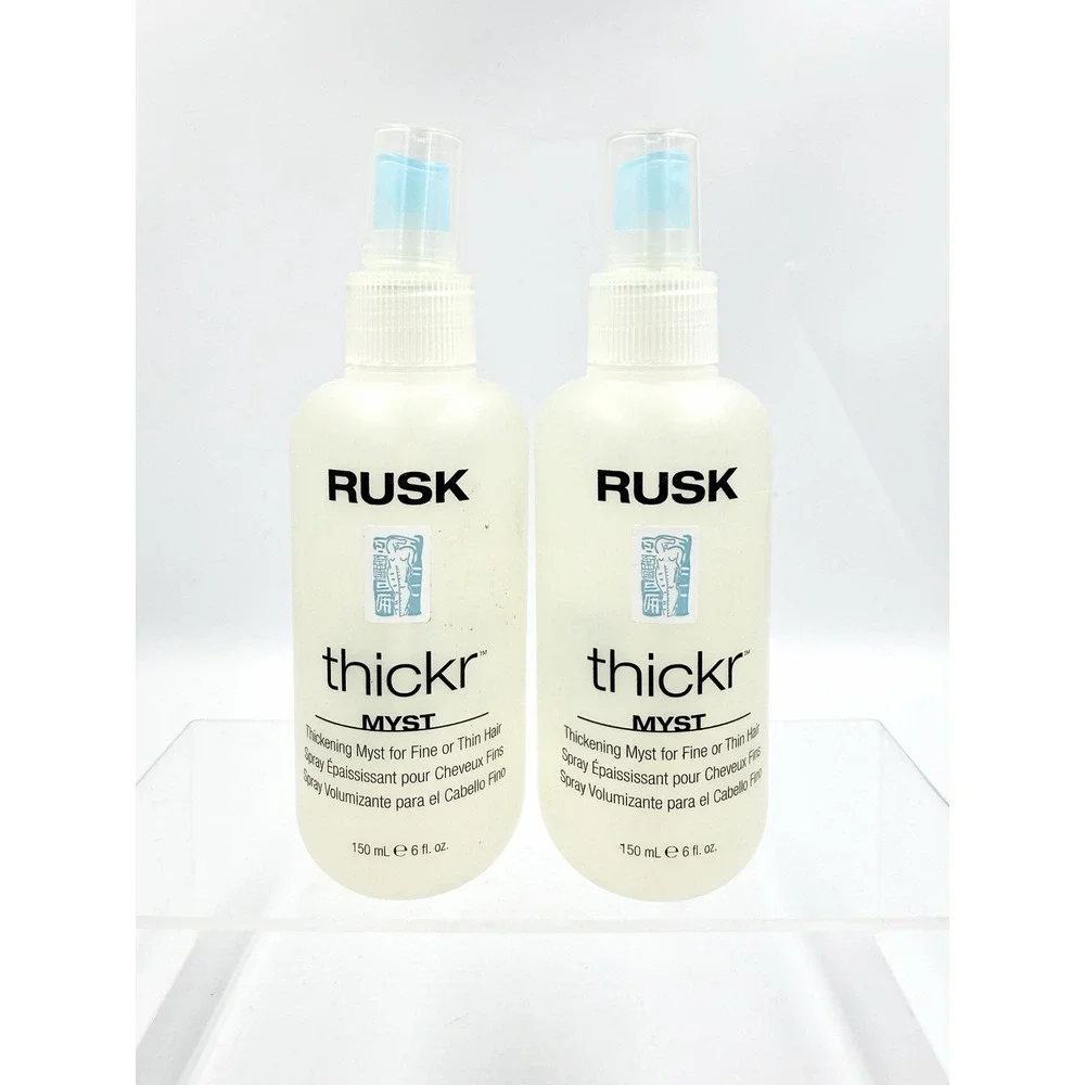 2 PACK Rusk Thickr Myst Thickening Hair Spray 6oz/180ml